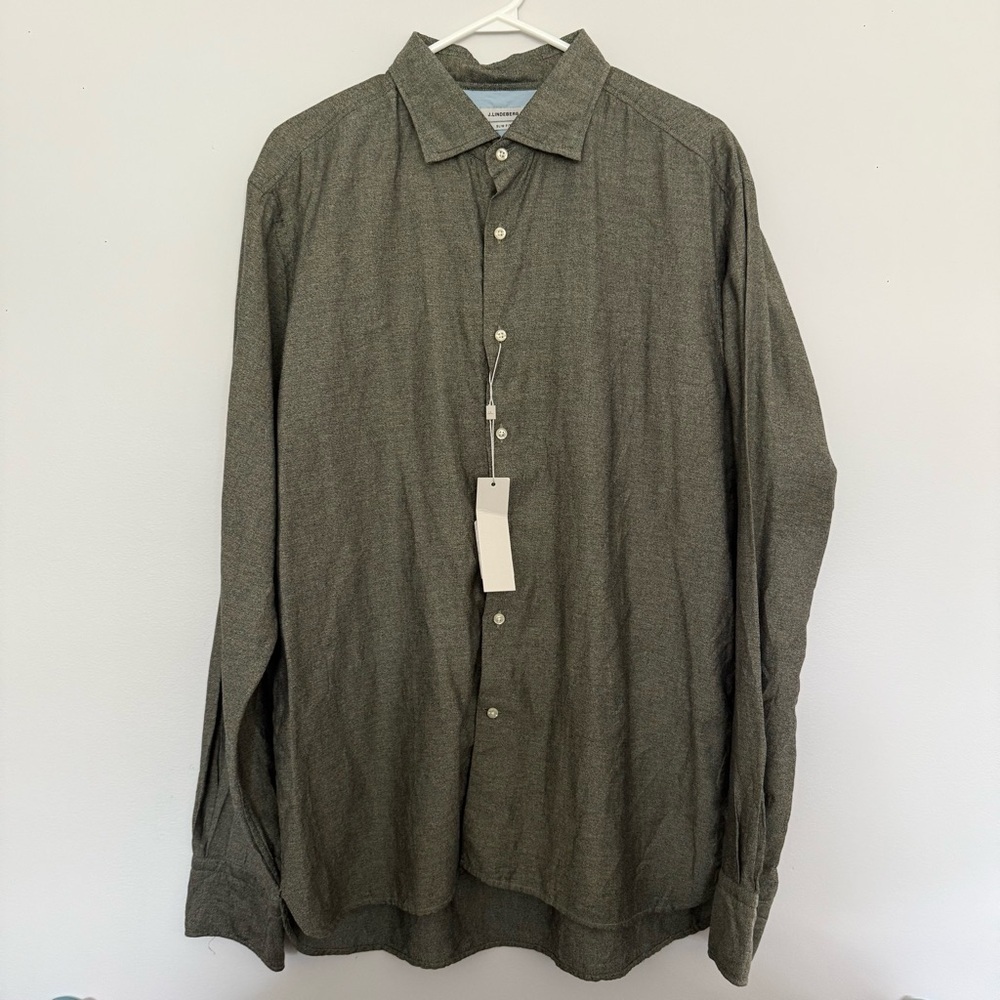 J.Lindeberg Daniele Slim Moulins Poplin Casual Button-Down Shirt
